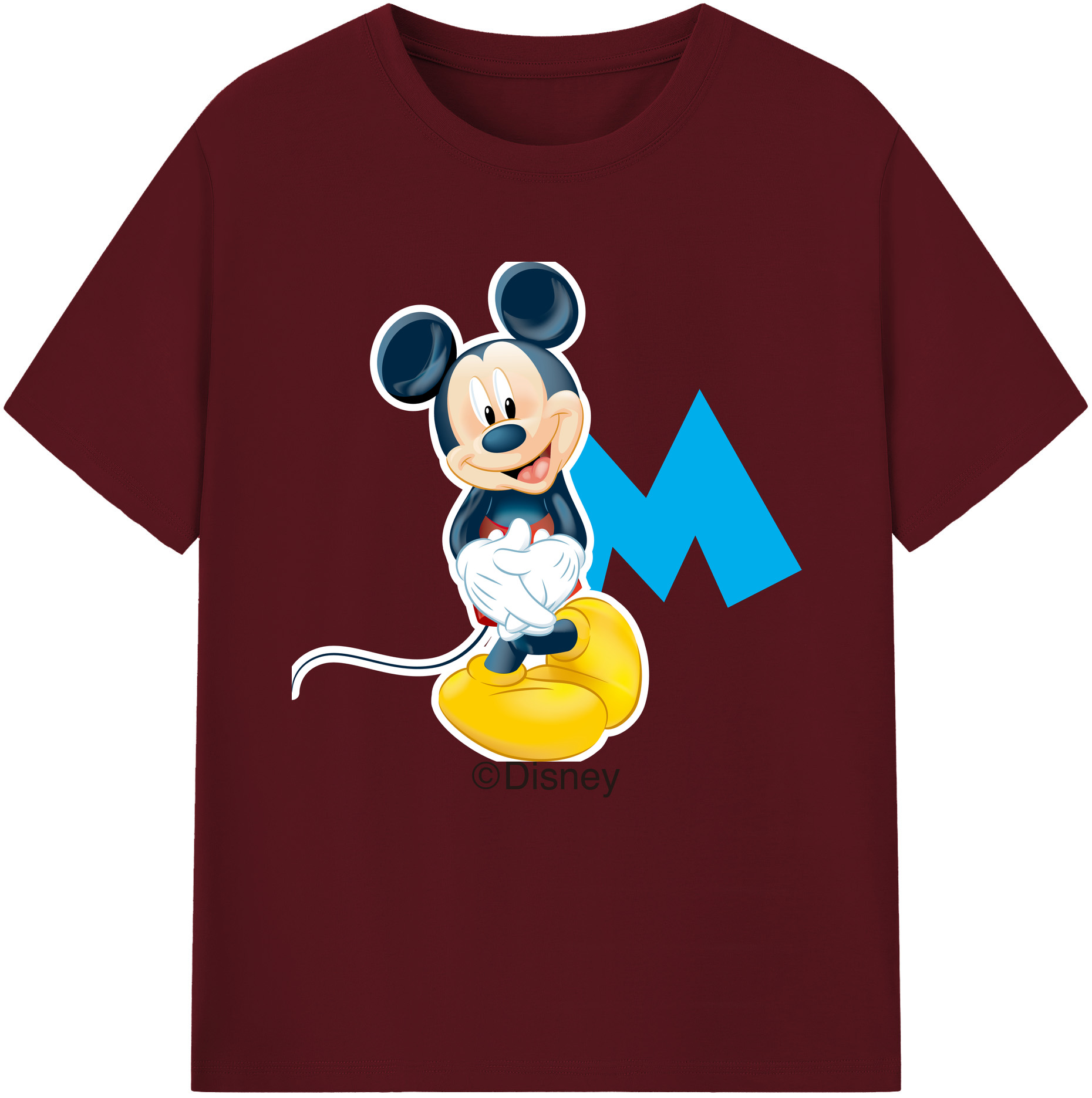 （画像用） ミッキーマウス Mickey Mouse 綿100％半袖Tシャツ（フロントプリント）